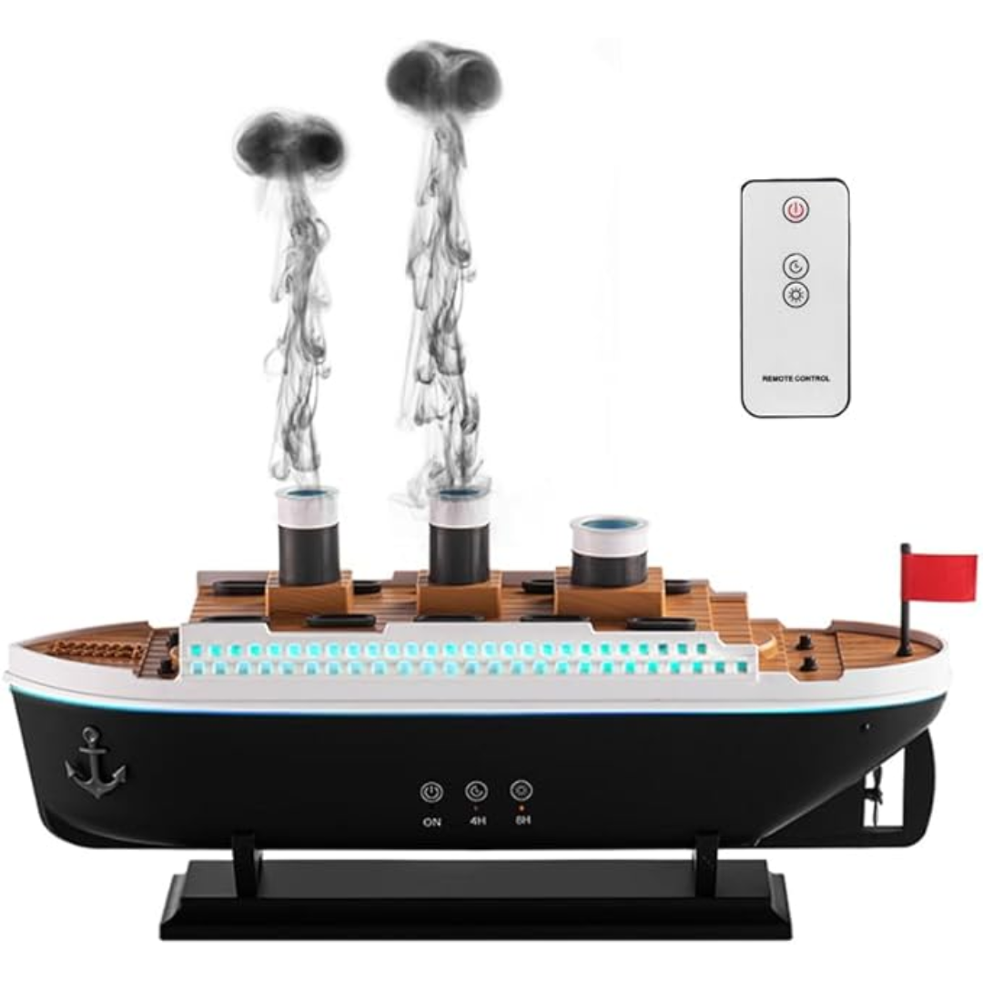 Humidificador Titanic 250 ml con Efecto de Vapor y Diseño Decorativo USB